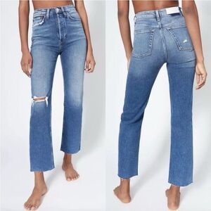 RE/DONE 70s Ultra High Rise Stove Pipe Jeans